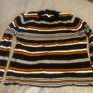 Long sleeve black orange gray white shirt thick material